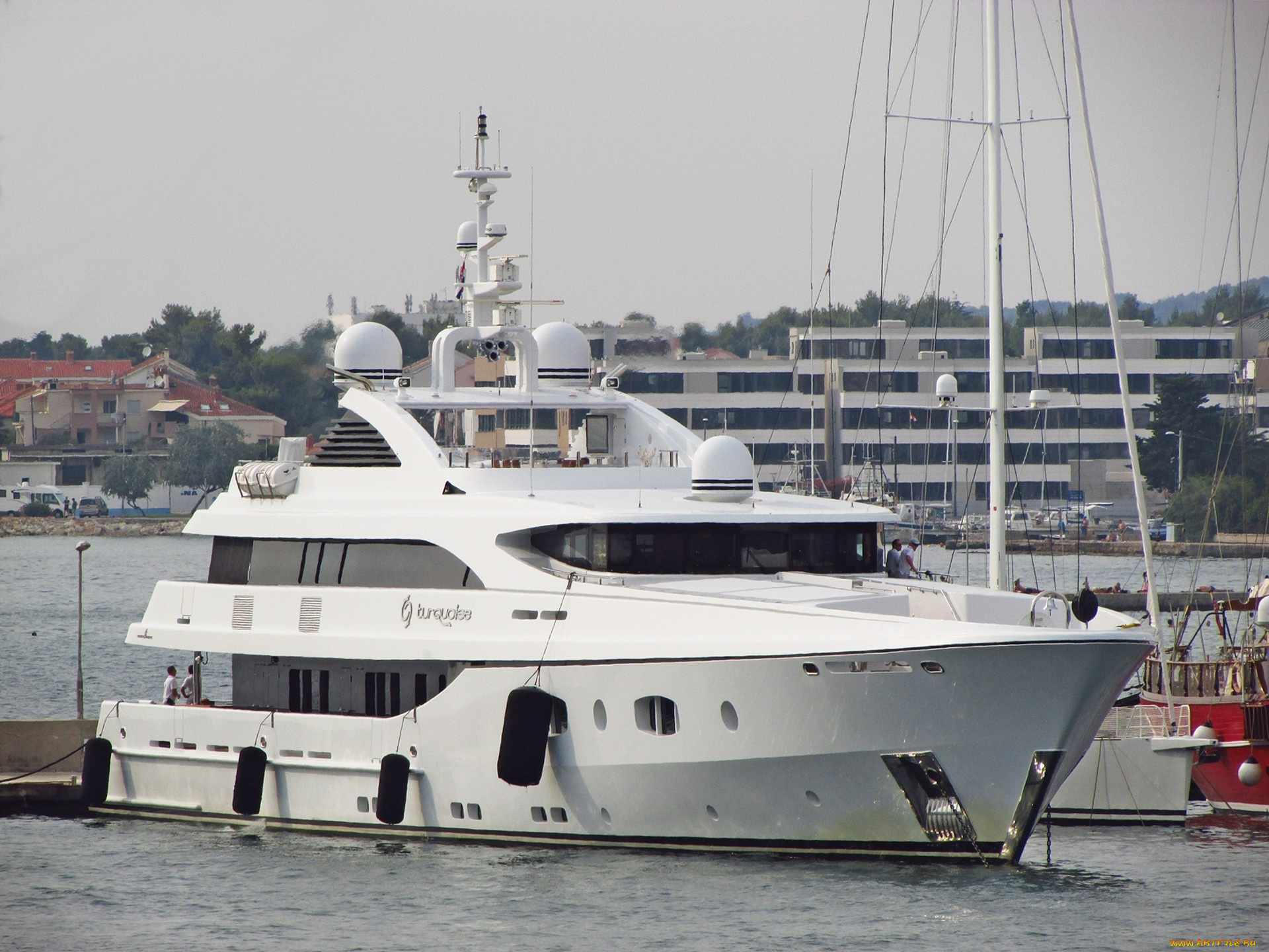 turquoise, корабли, Яхты, яхта