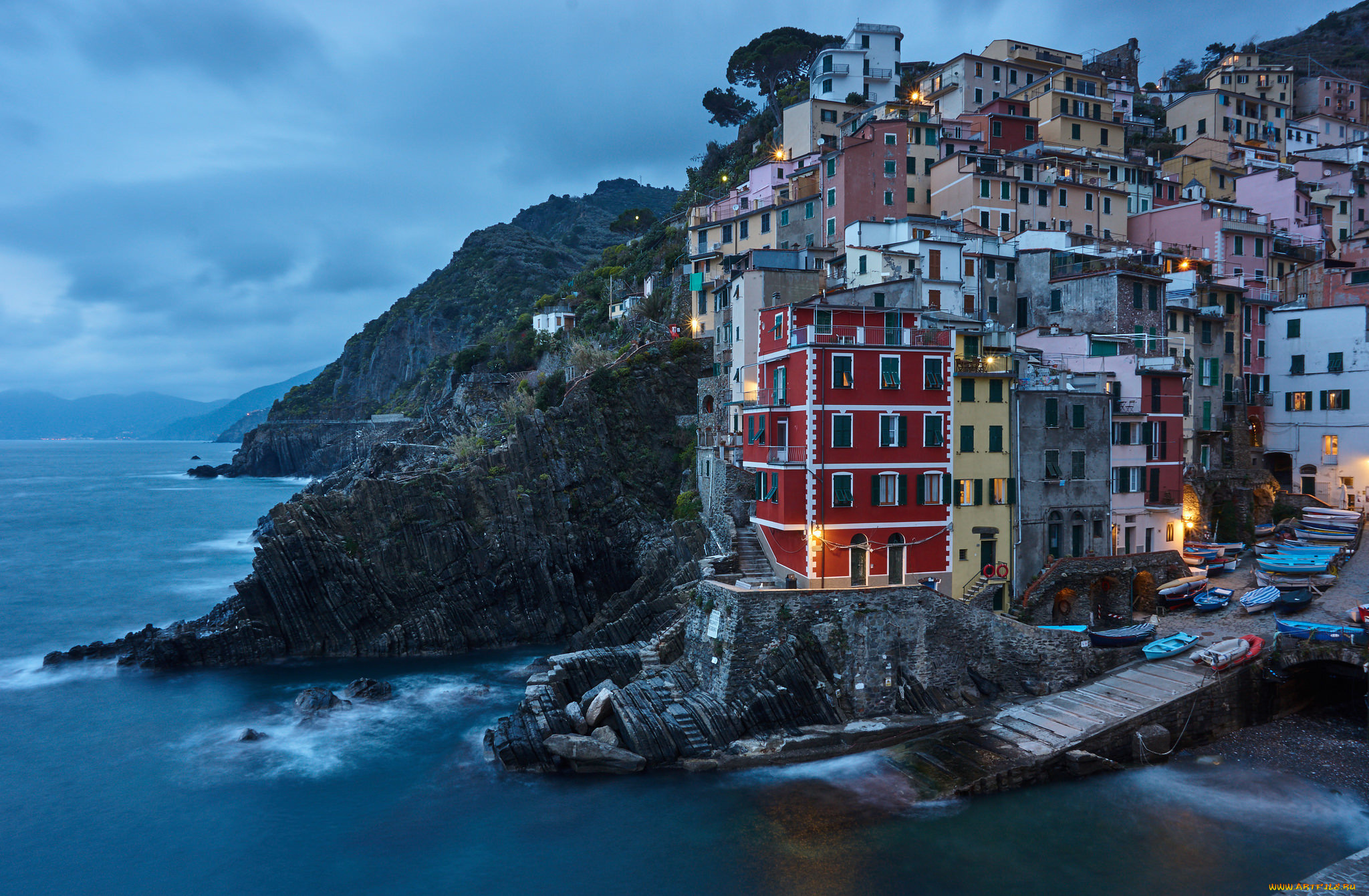 riomaggiore, города, амальфийское, и, лигурийское, побережье, , италия, простор