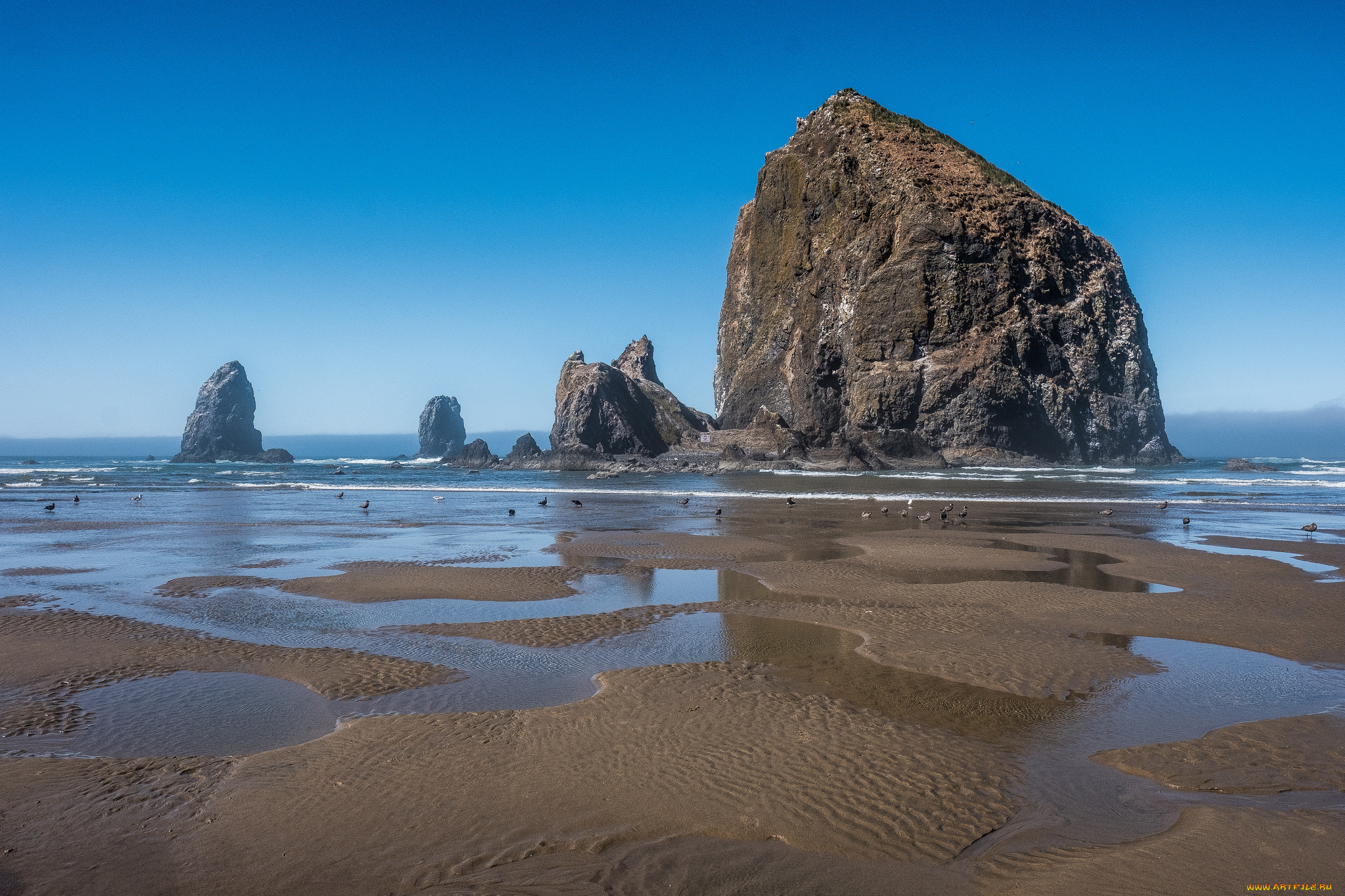 природа, побережье, простор