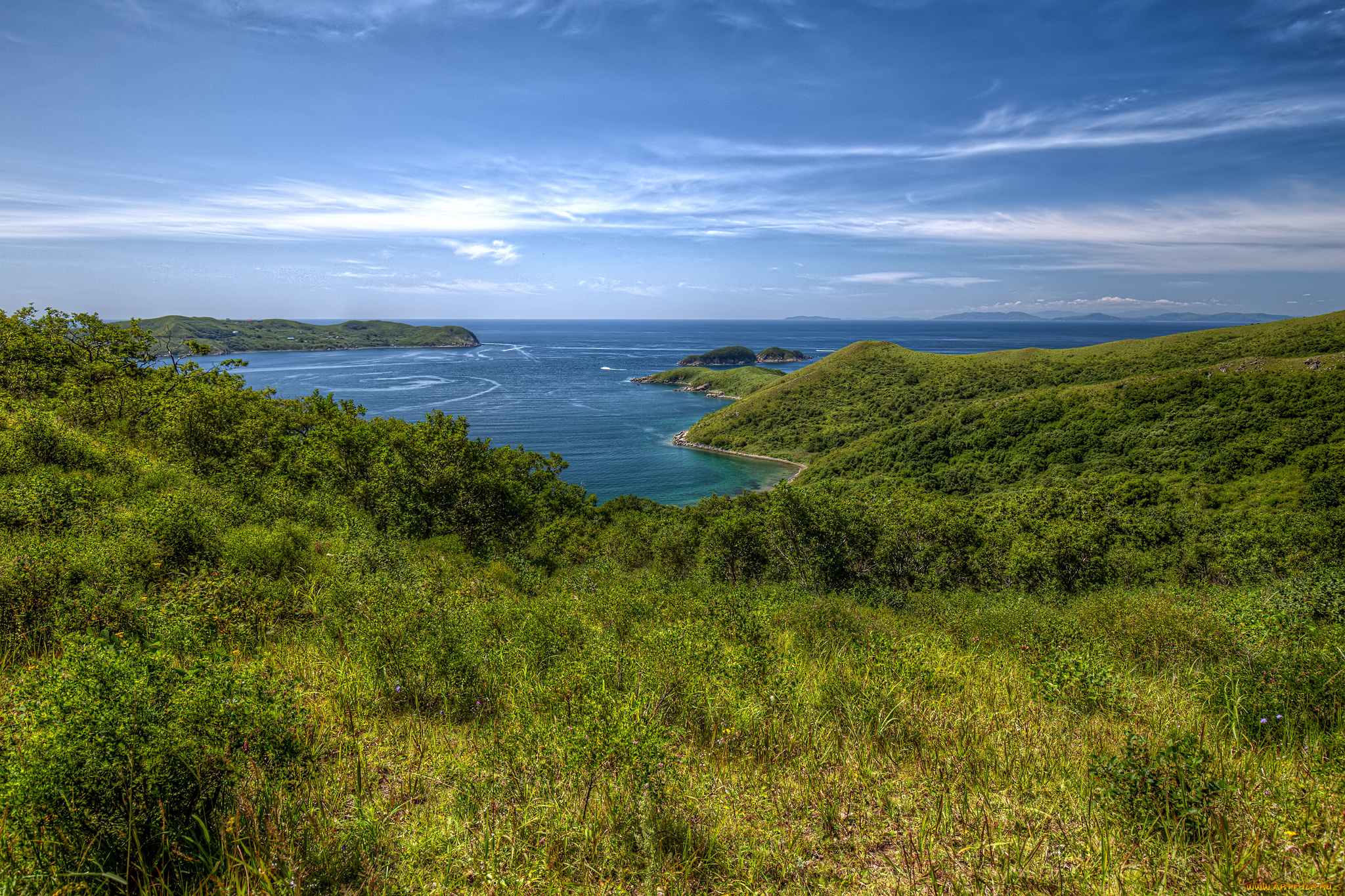 природа, побережье, простор