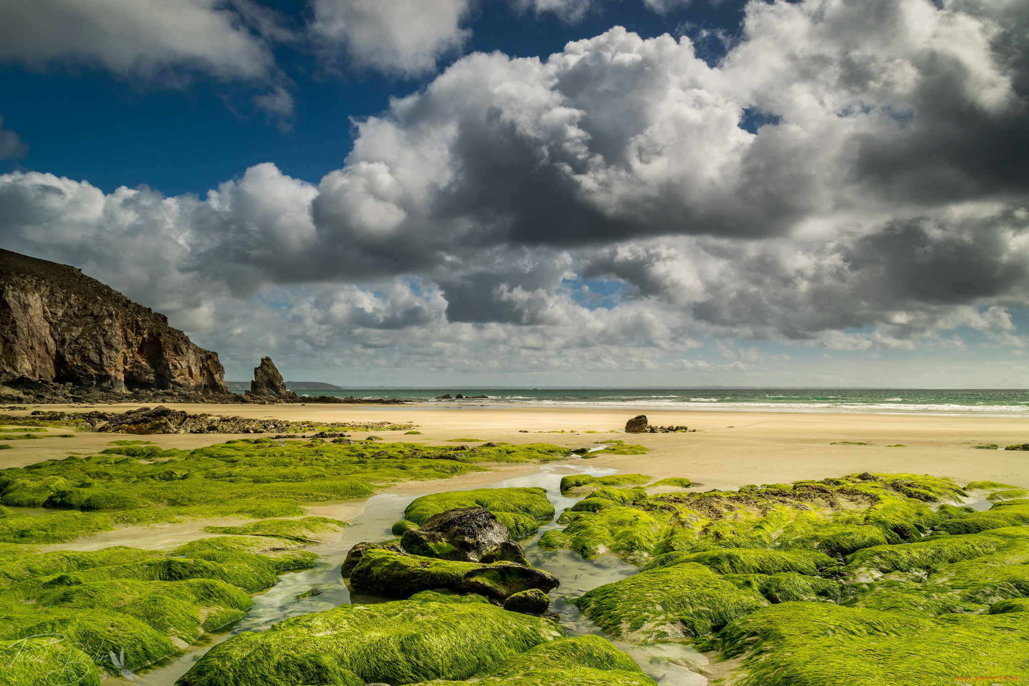 природа, побережье, простор