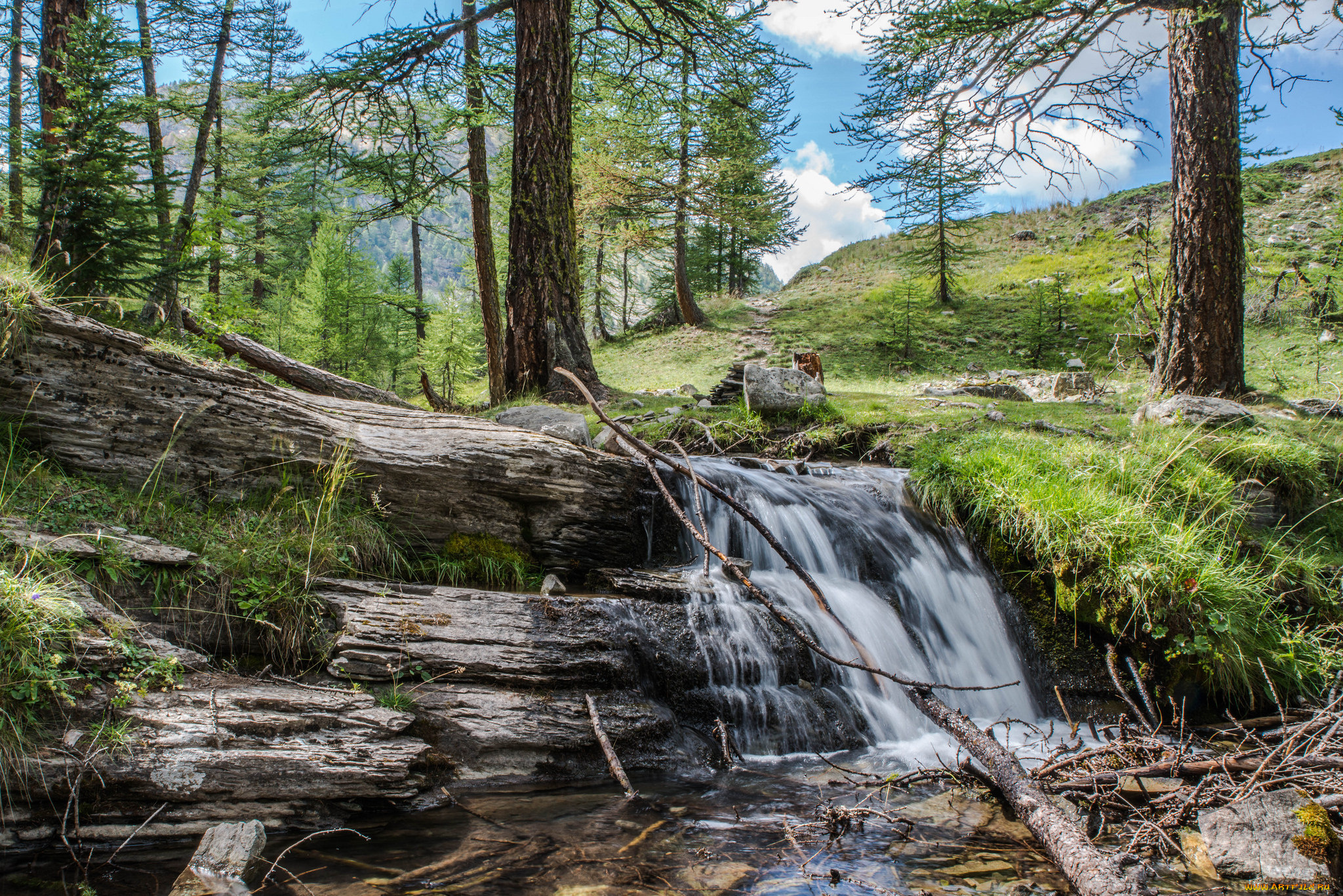 природа, водопады, простор