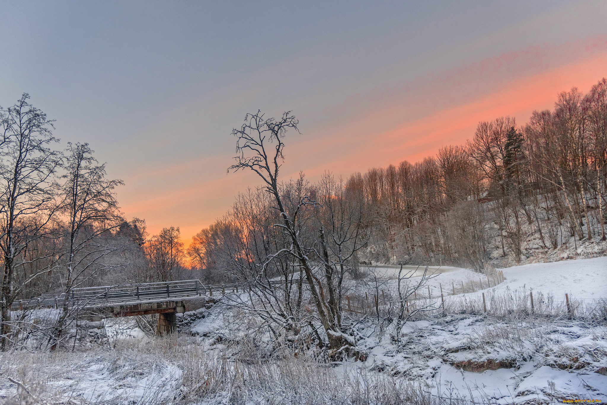 природа, зима, простор