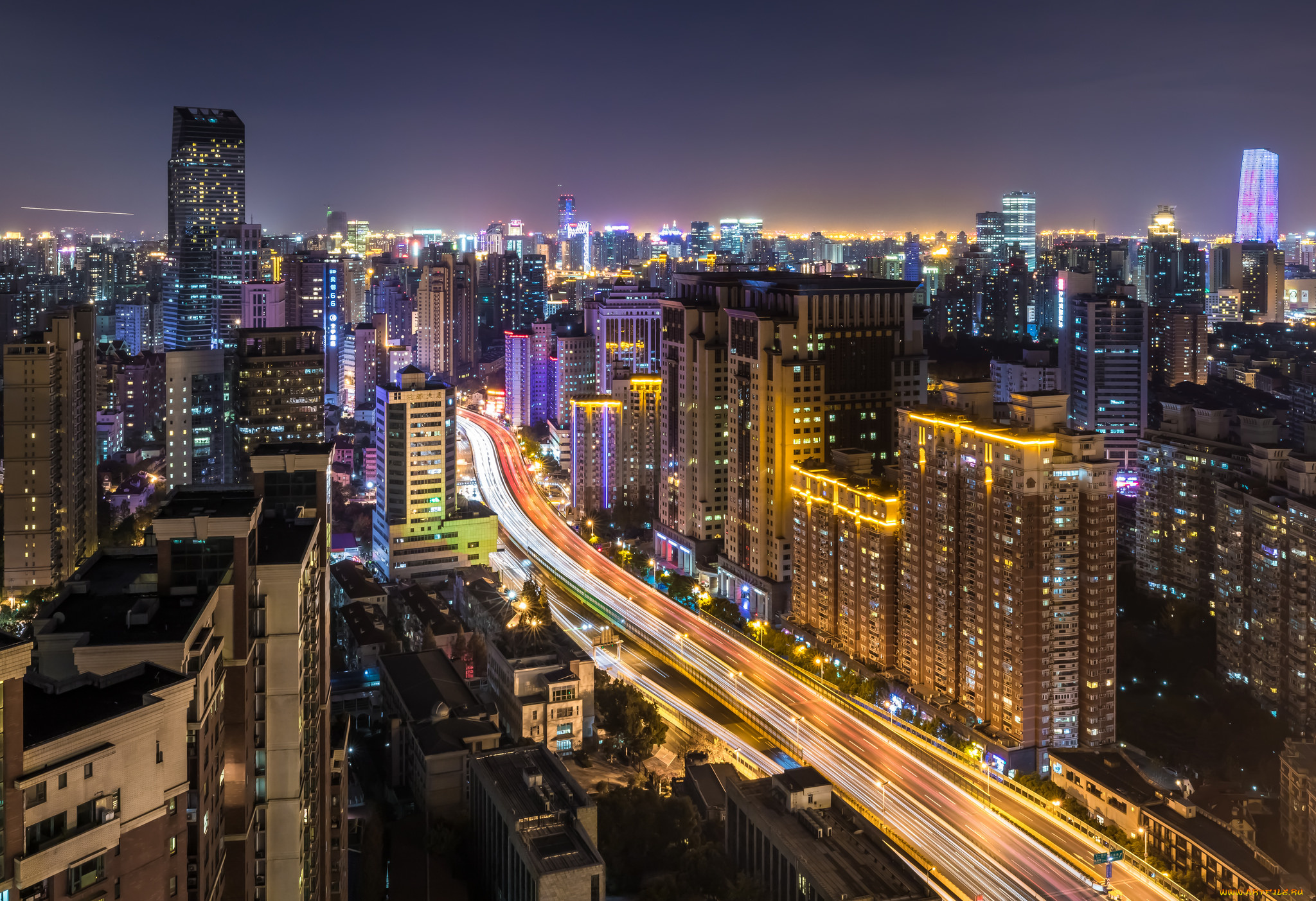 shanghai, yan, an, street, города, шанхай, , китай, простор