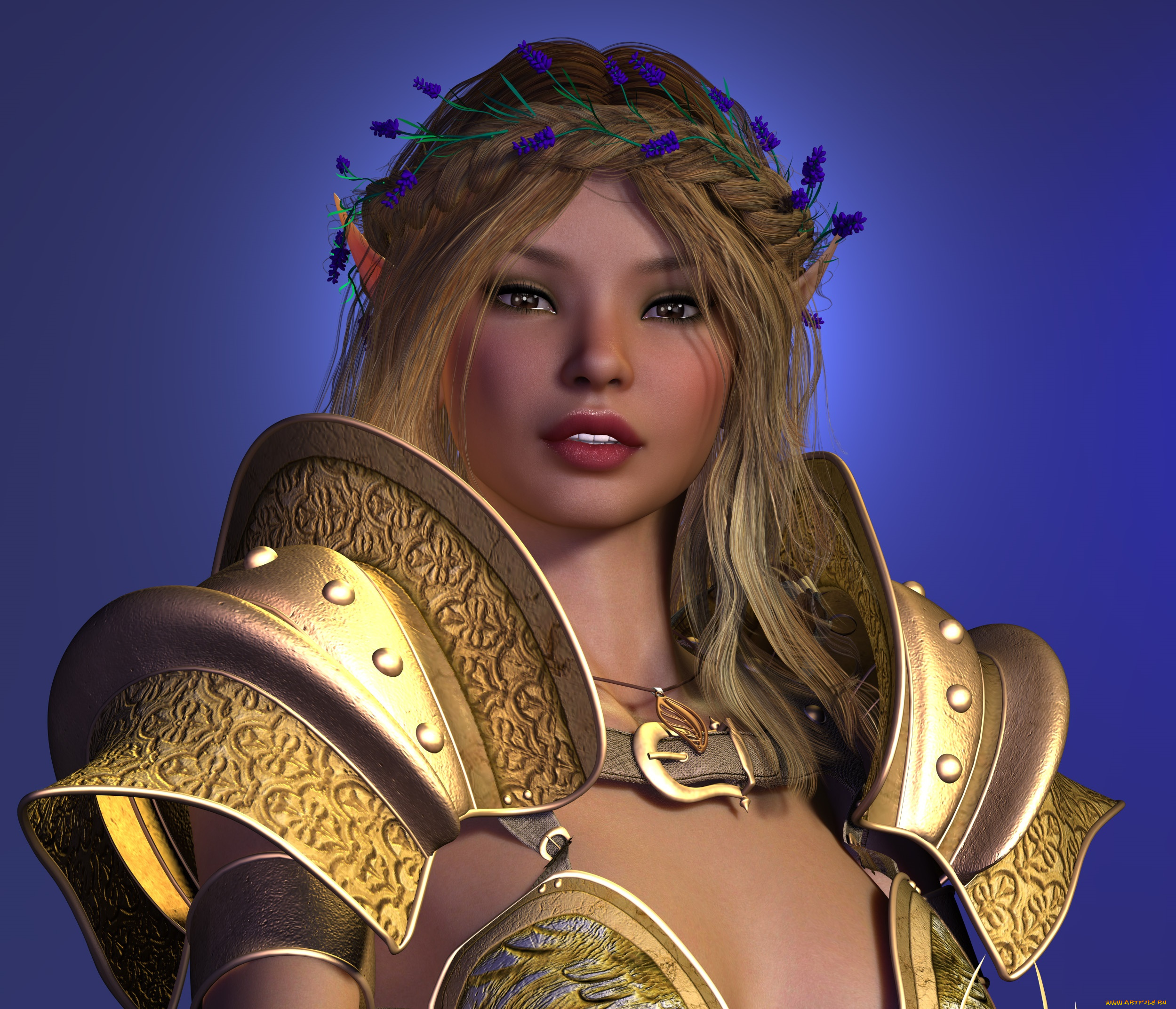 3д, графика, эльфы, , elves, эльфийка, фон, взгляд