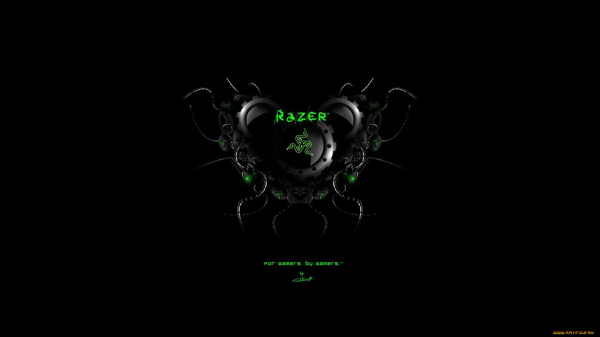 компьютеры, razer, логотип, фон