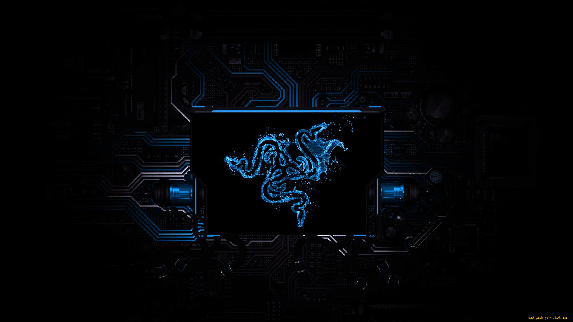 компьютеры, razer, логотип, фон