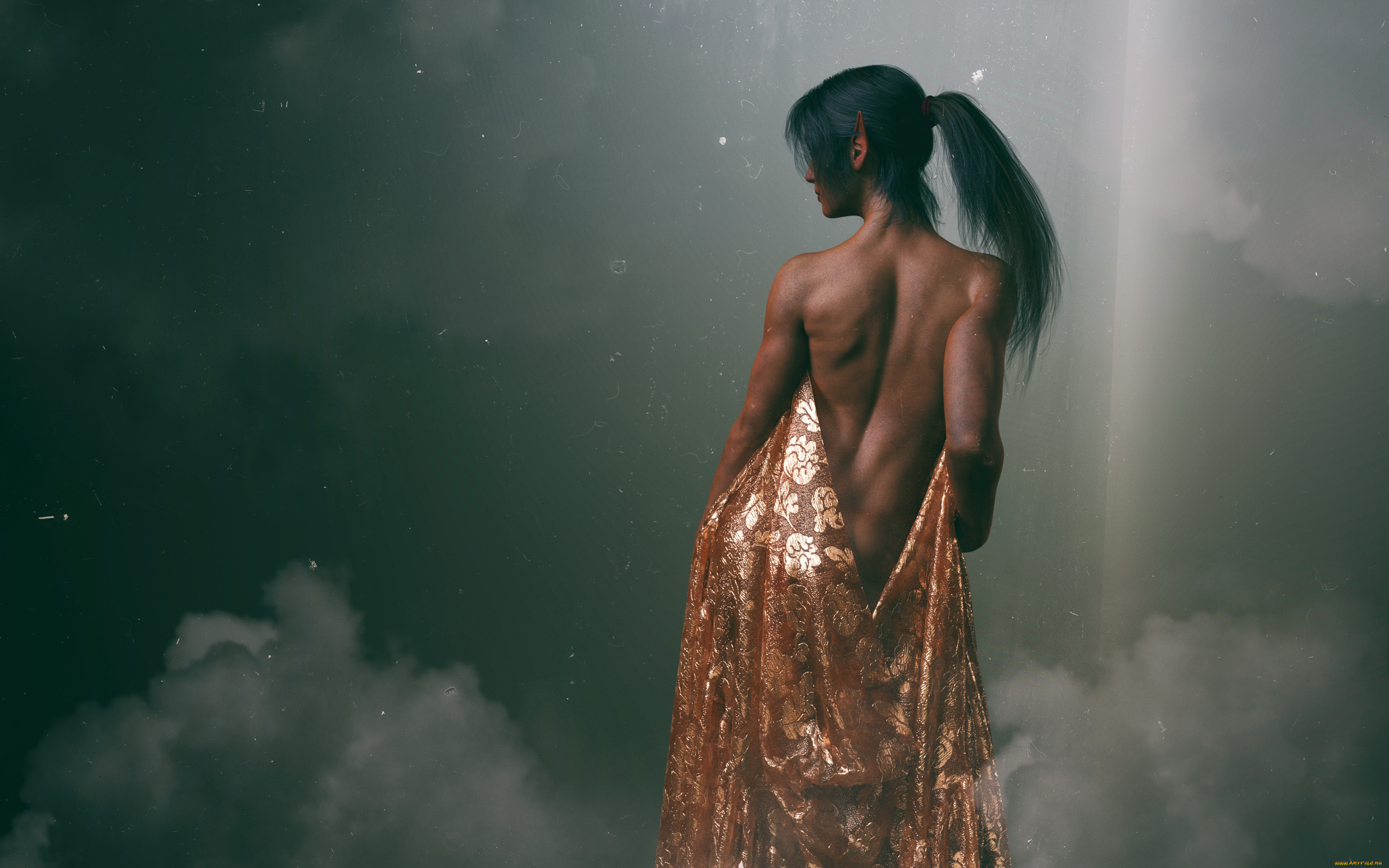 3д, графика, эльфы, , elves, фон, девушка