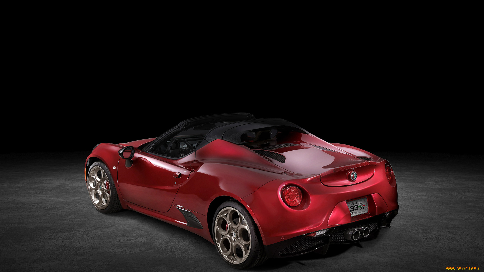 2020, alfa, romeo, 4c, spider, 33, stradale, tributo, автомобили, alfa, romeo, 2020, alfa, romeo, 4c, spider, 33, stradale, tributo, вид, сзади, экстерьер, красный, купе, тюнинг, альфа, ромео