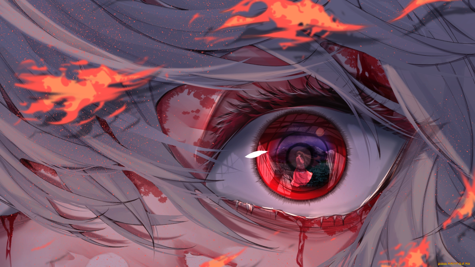 аниме, touhou, девушка