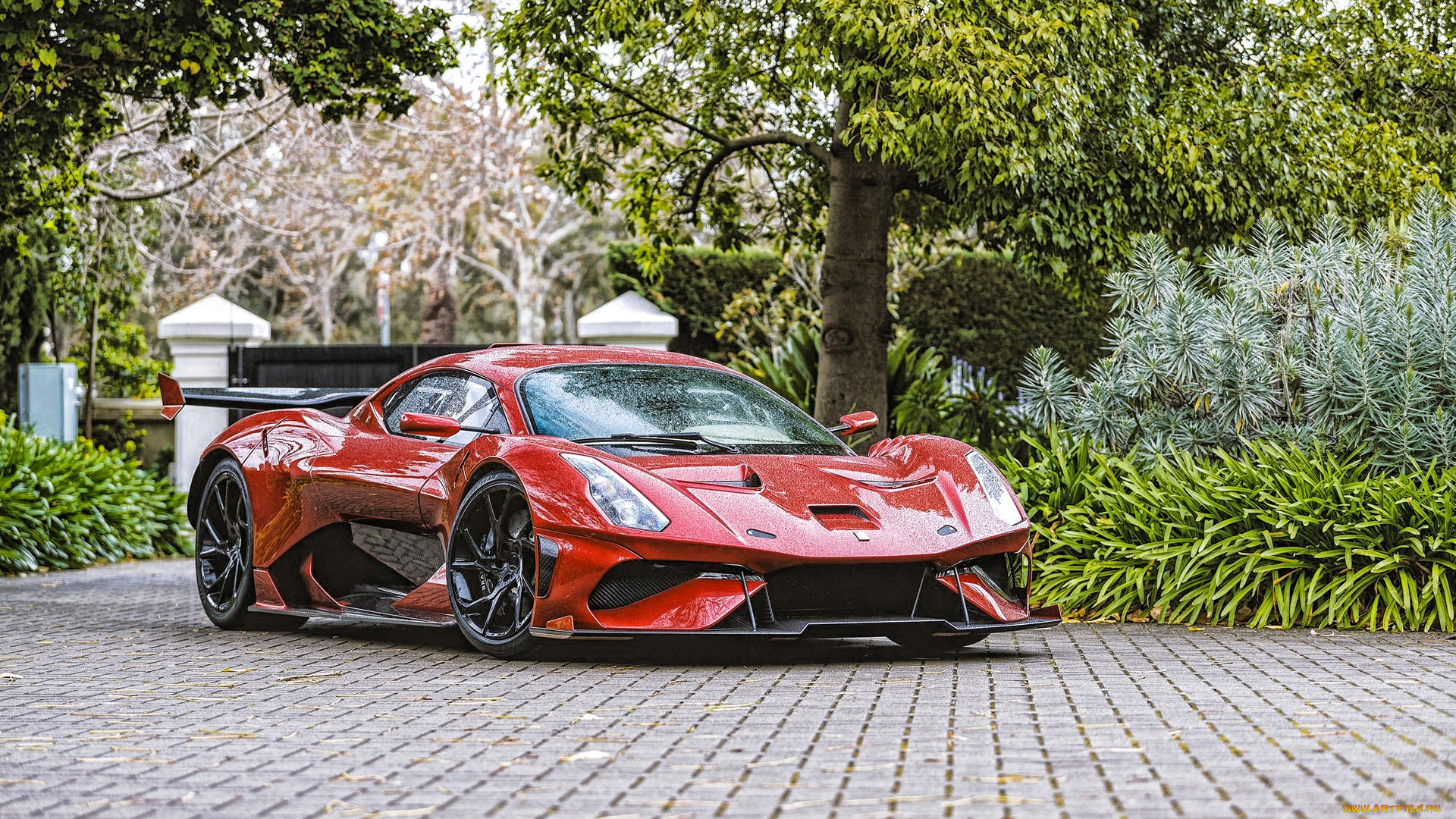 автомобили, brabham, bt62, 2021, красный, спортивное, купе