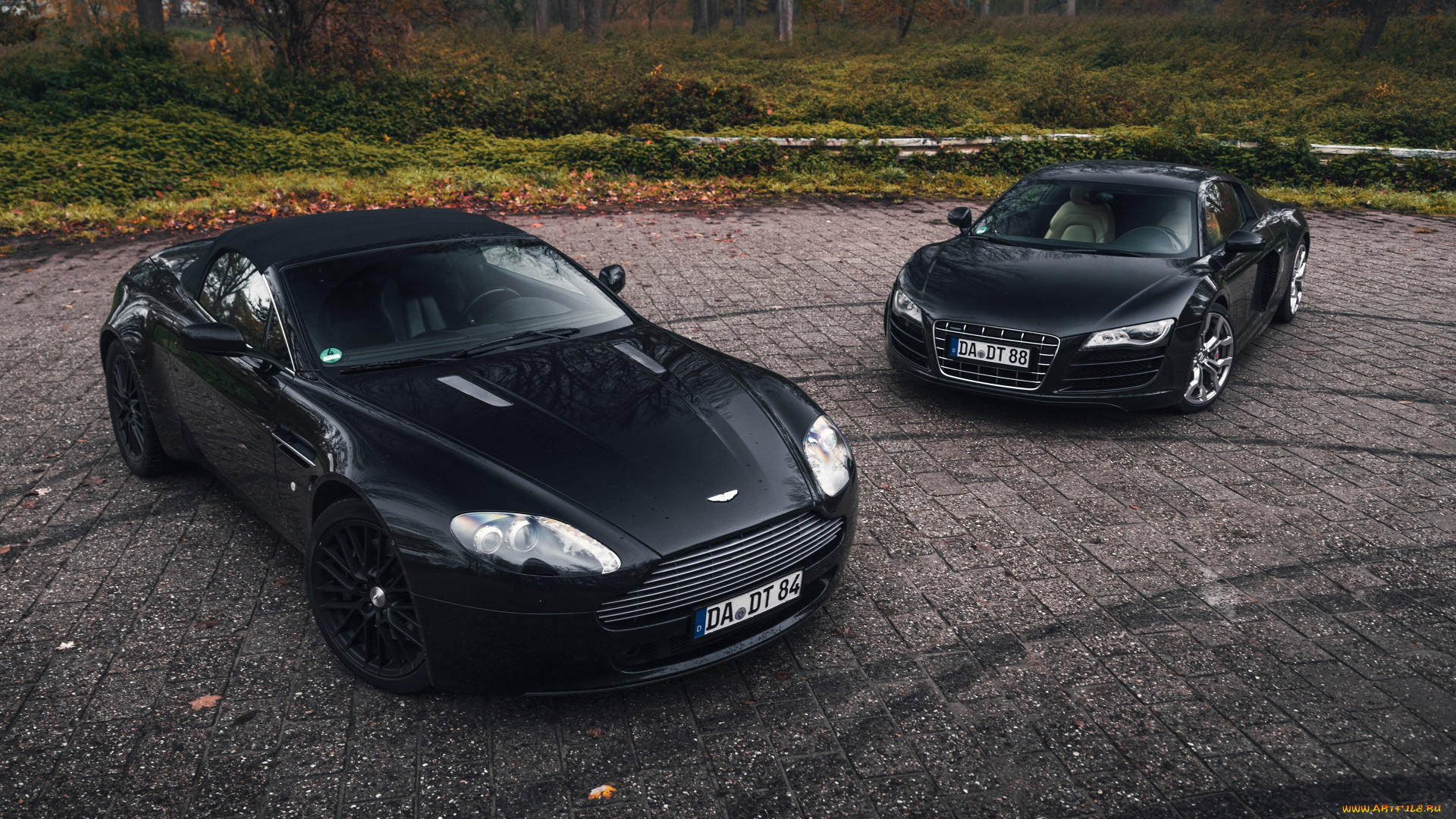 автомобили, разные, вместе, aston, martin, audi, r8