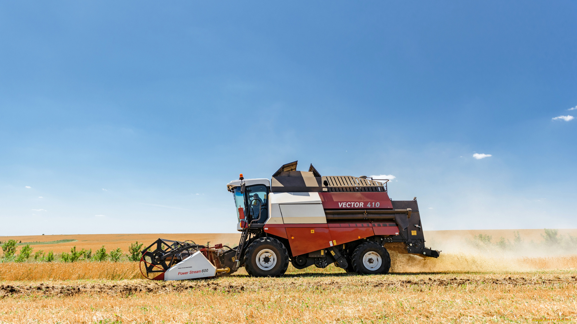 техника, комбайны, зерноуборочный, комбайн, vector, 410, профиль, поле