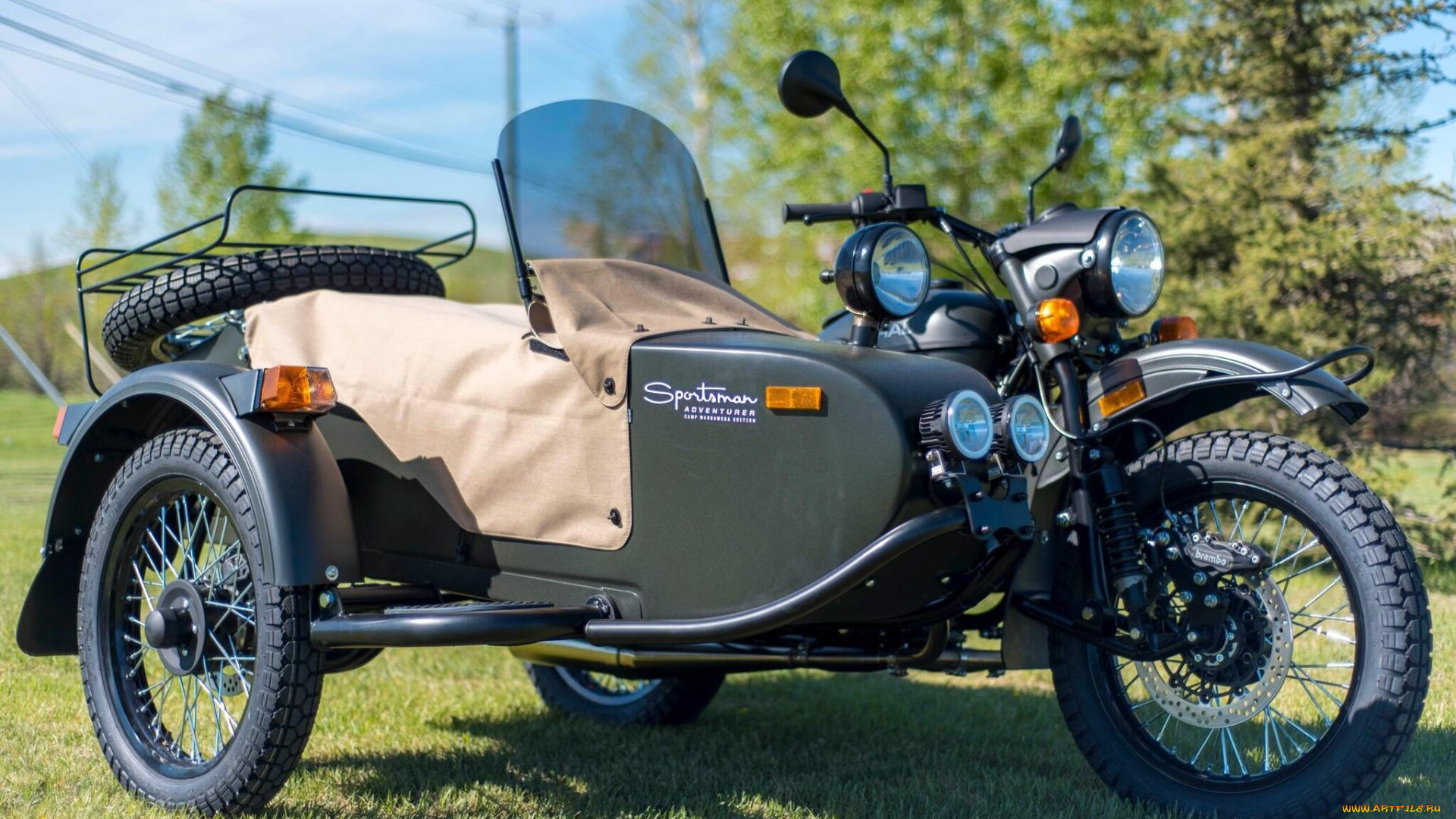 урал, мотоциклы, мотоциклы, с, коляской, мотоцикл, коляска