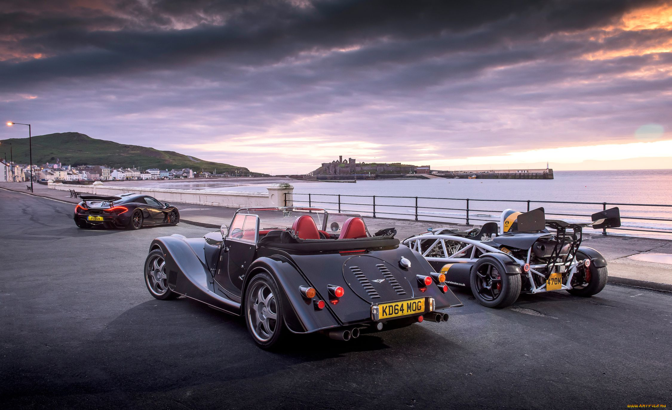 автомобили, разные, вместе, mclaren, ariel, morgan