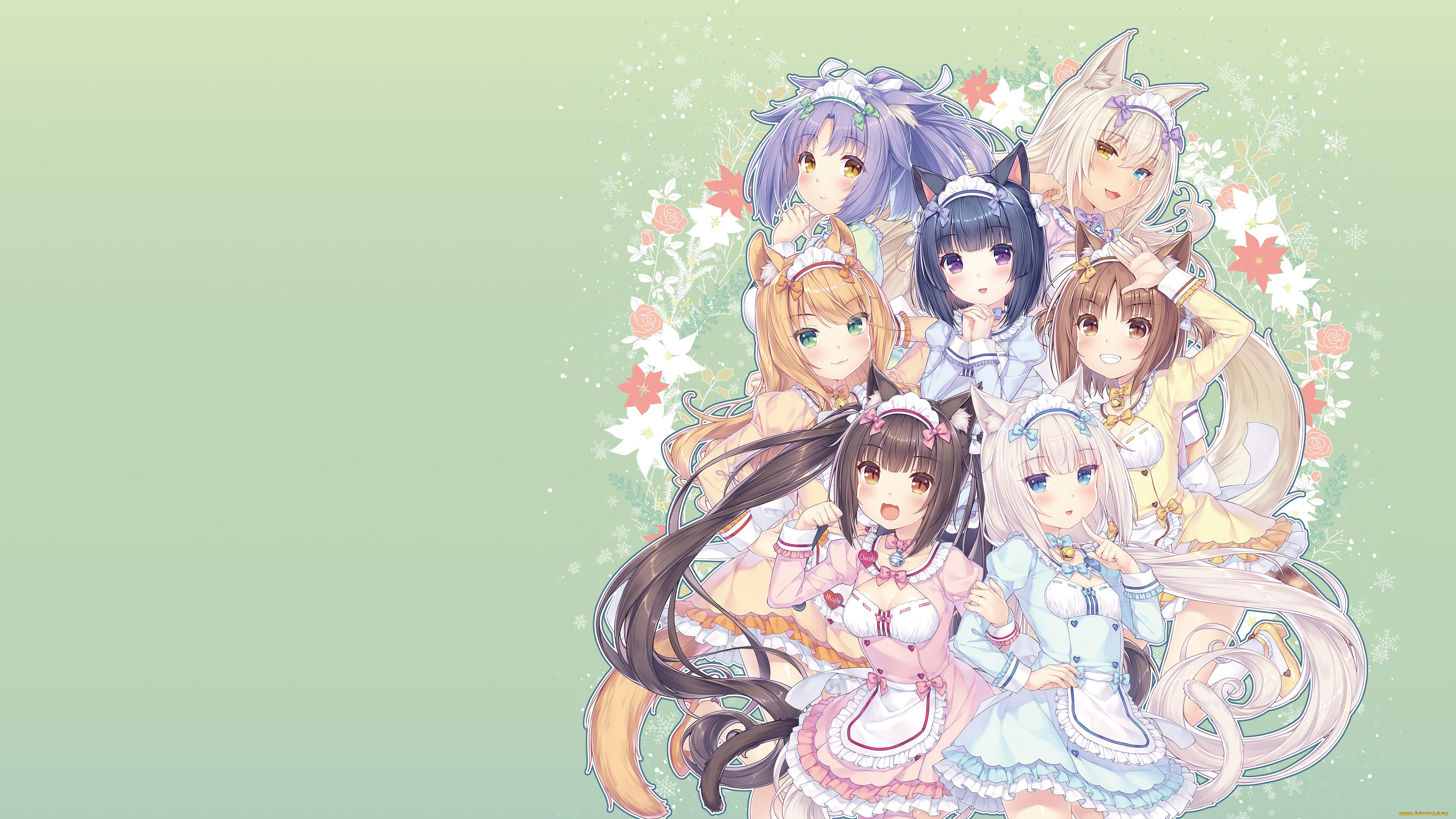 аниме, nekopara, девушки