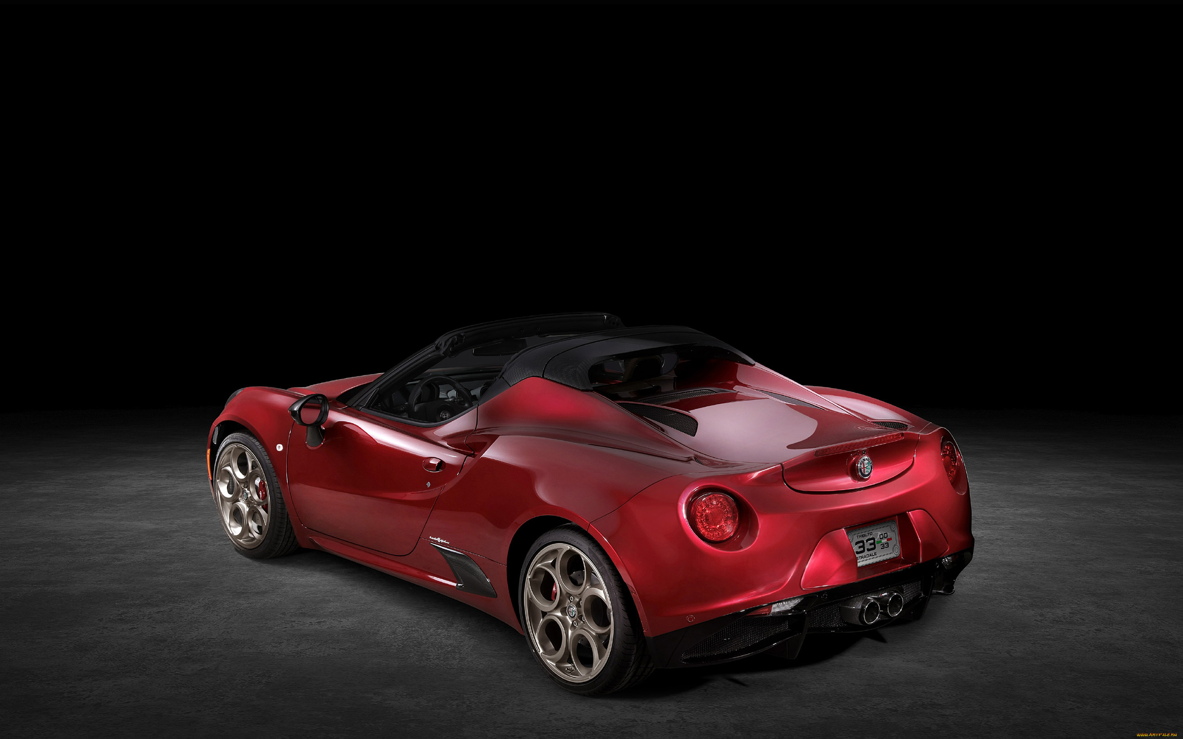 2020, alfa, romeo, 4c, spider, 33, stradale, tributo, автомобили, alfa, romeo, 2020, alfa, romeo, 4c, spider, 33, stradale, tributo, вид, сзади, экстерьер, красный, купе, тюнинг, альфа, ромео