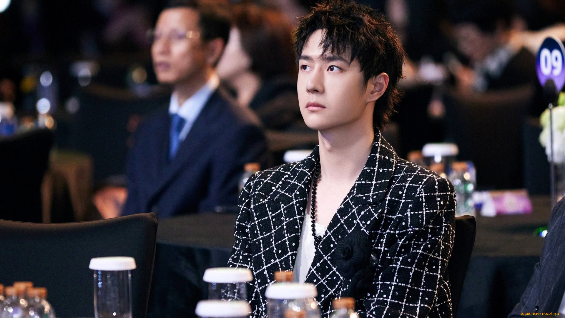 мужчины, wang, yi, bo, пиджак, зал, люди, стол