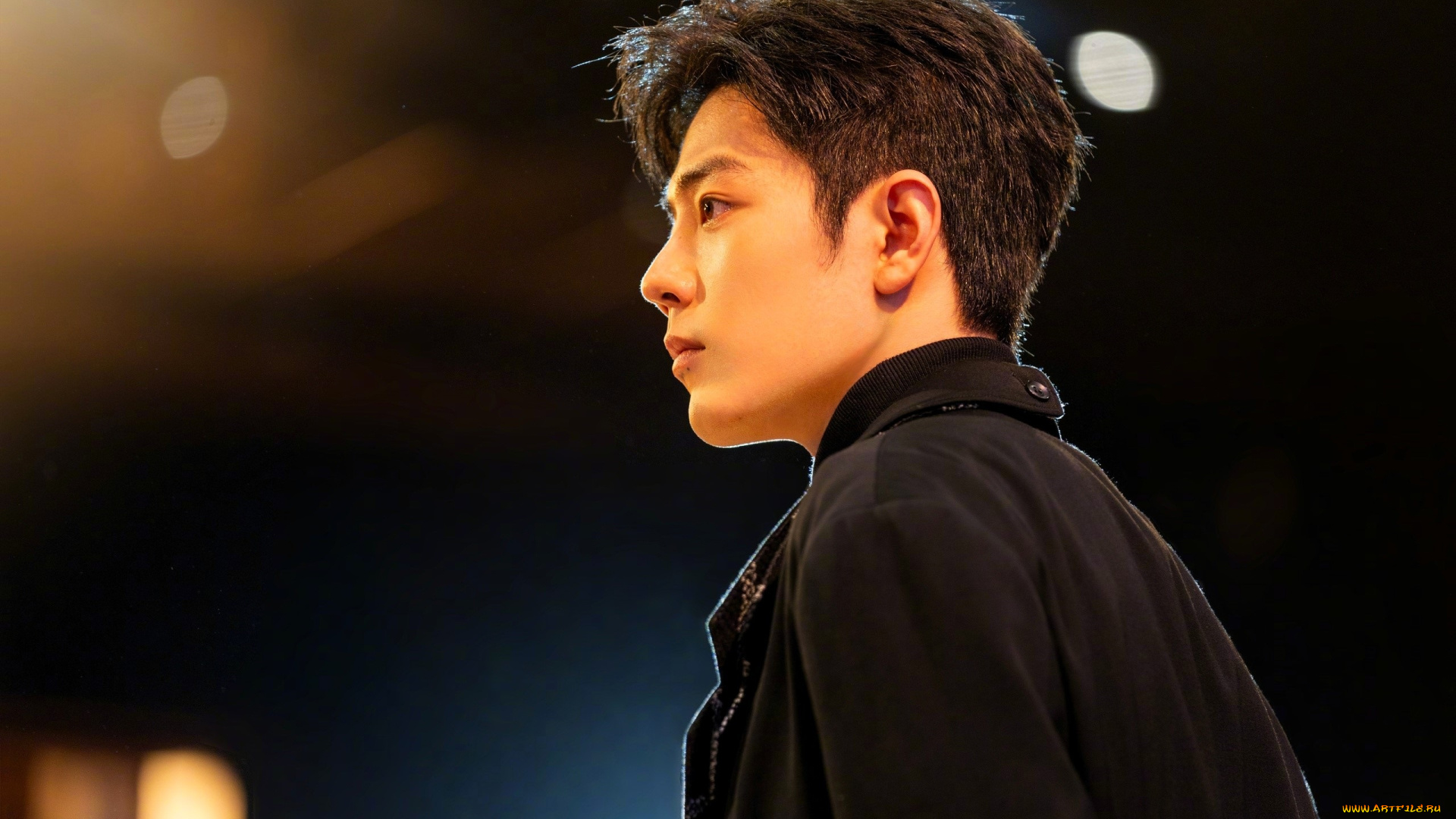 мужчины, xiao, zhan, актер, лицо, куртка