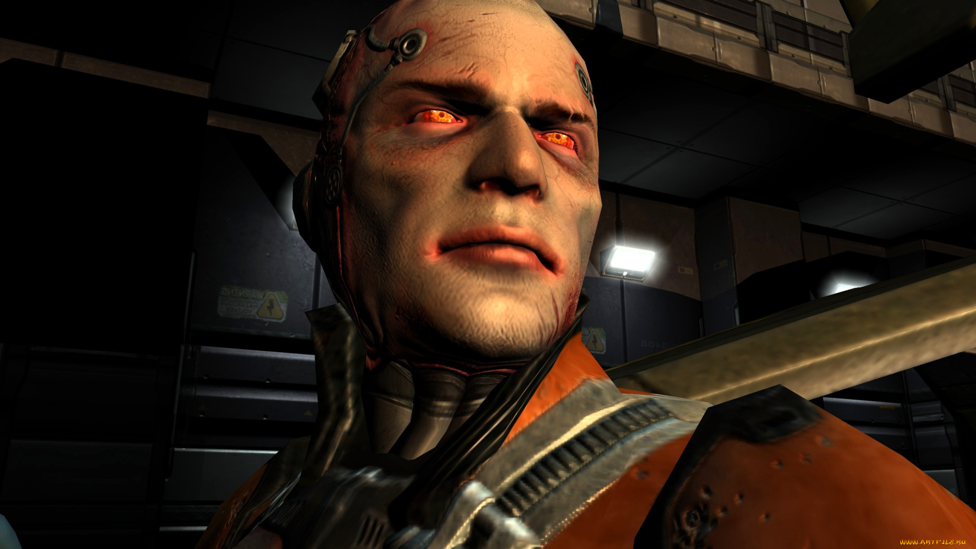 видео, игры, quake, 4, киборг, помещение