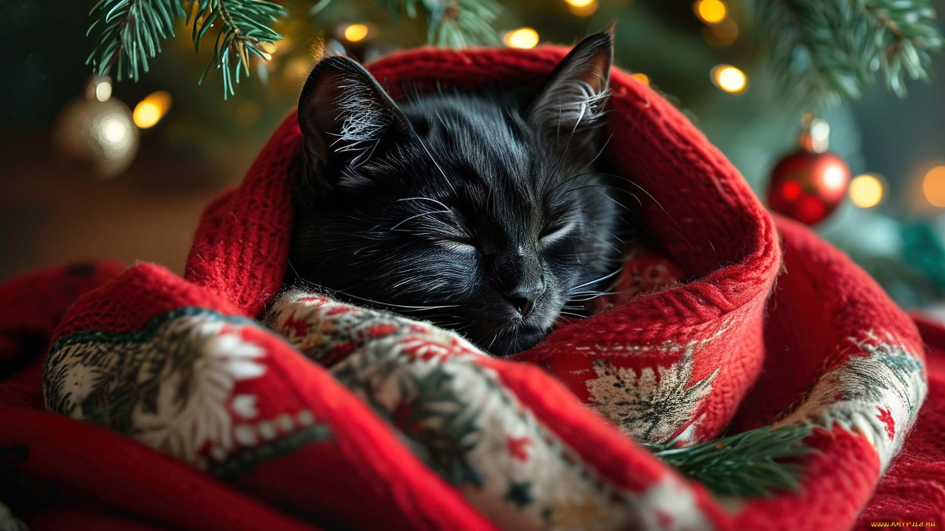 праздничные, -, разное, , новый, год, кот, кошка