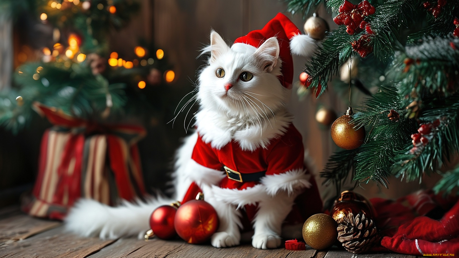 праздничные, -, разное, , новый, год, кот, кошка