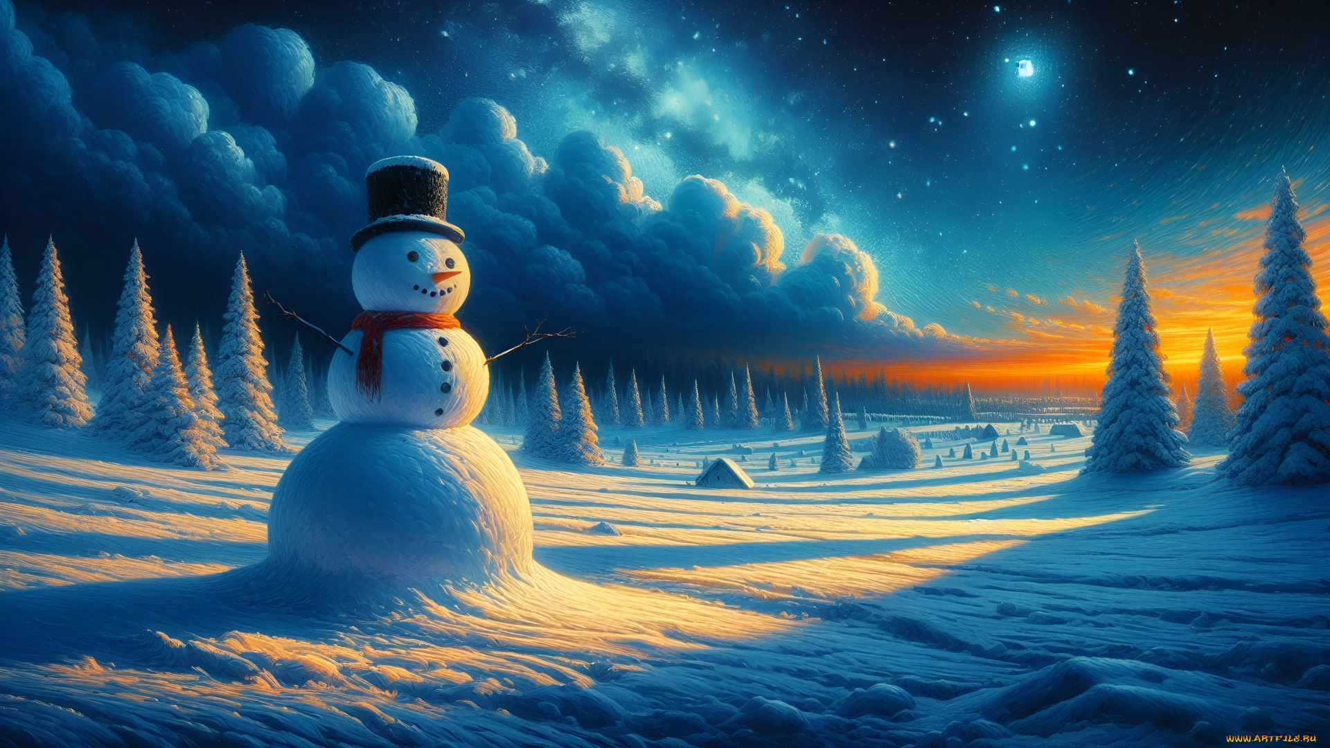 праздничные, снеговики, нейросеть