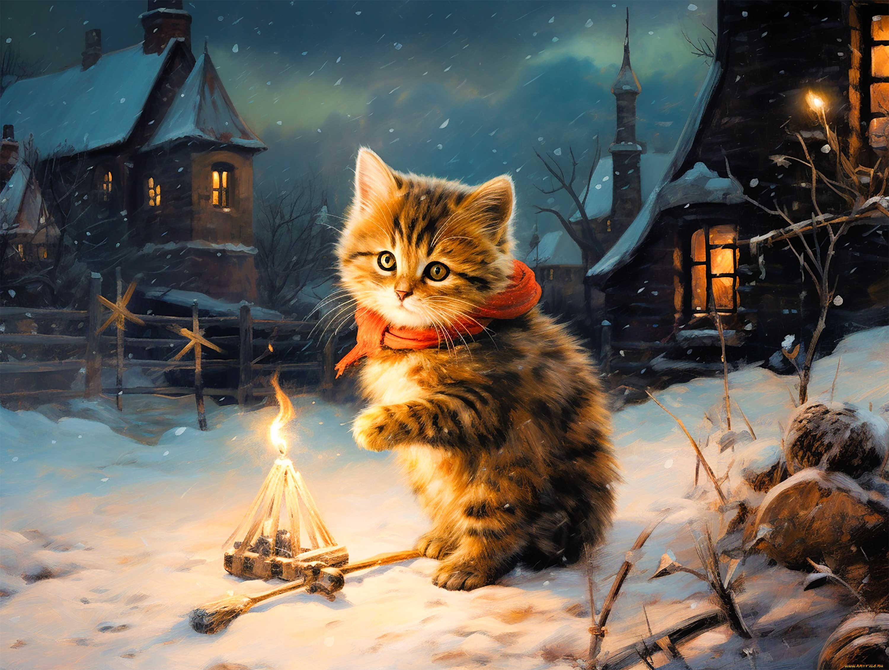 рисованное, животные, , коты, кот, кошка