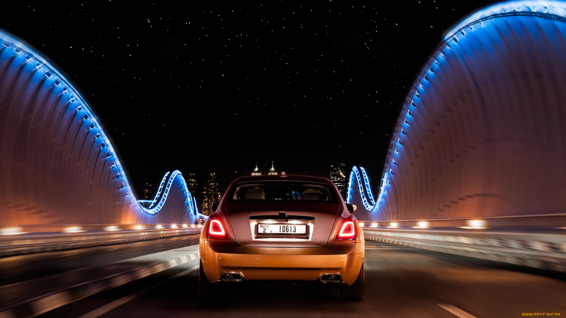 автомобили, rolls-royce, ночь